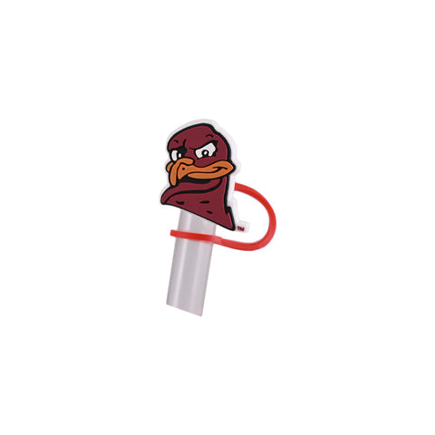 Virginia Tech HokieBird Silicone Straw Topper: 2 Pack