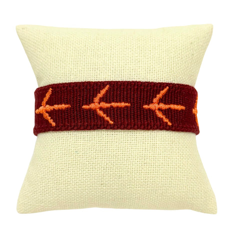 Virginia Tech Hokie Tracks Woven Tassel Bracelet by The Burg Box