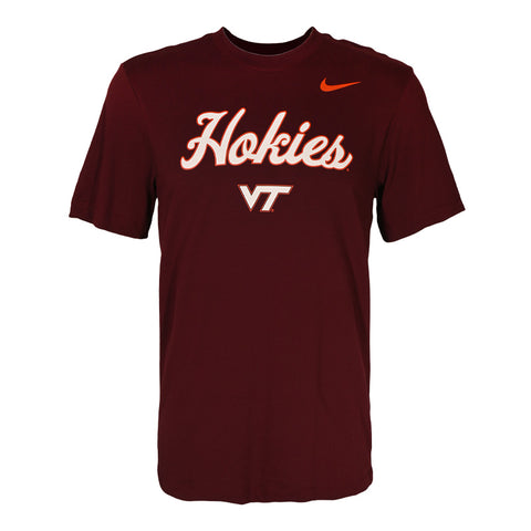 Virginia Tech Hokies Dri-FIT Cotton T-Shirt: Maroon by Nike