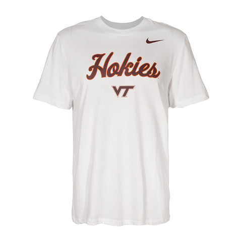 Virginia Tech Hokies Dri-FIT Cotton T-Shirt: White by Nike