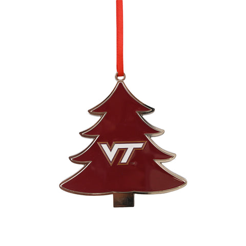 Virginia Tech Holiday Tree Metal Ornament