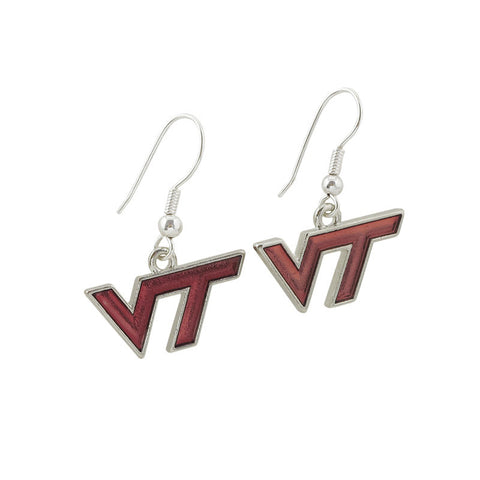 Virginia Tech Iridescent Dangle Earrings