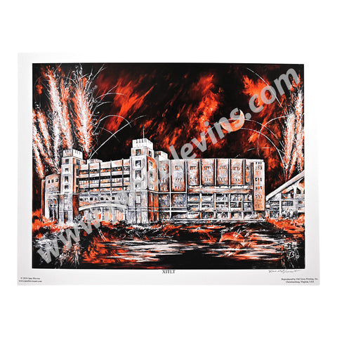 Virginia Tech "Lane Stadium" Print by Jane Blevins