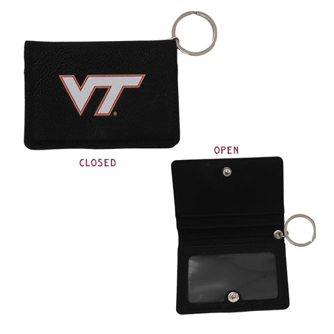 Virginia Tech Leather Card Holder Keychain