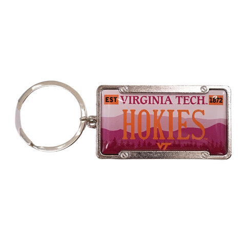 Virginia Tech License Plate Keychain