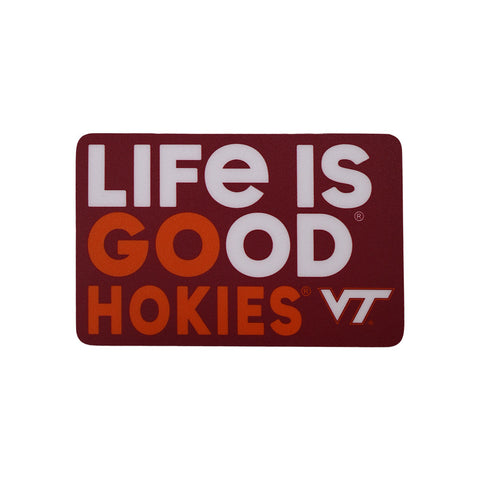 Virginia Tech Life Is Good Go Hokies Decal