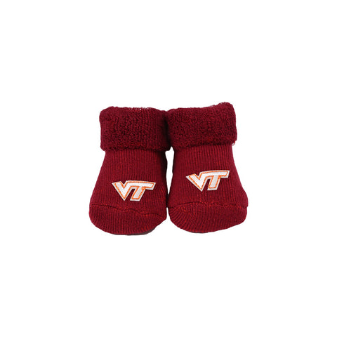 Virginia Tech Logo Baby Booties