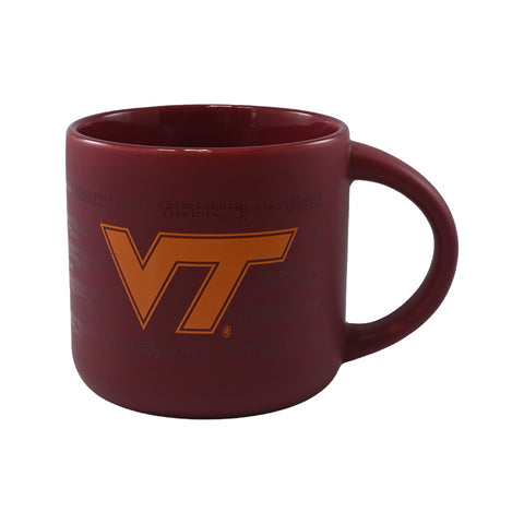 Virginia Tech Logo Drew Mug 20 oz.: Matte Maroon