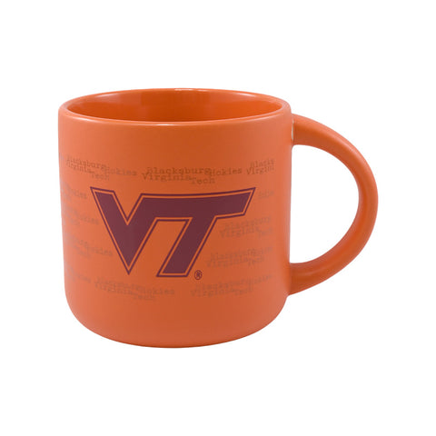 Virginia Tech Logo Drew Mug 20 oz.: Matte Orange