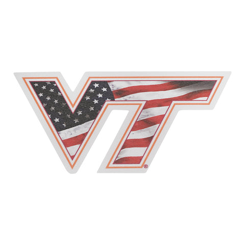 Virginia Tech Logo Flag Fill Decal:  3"
