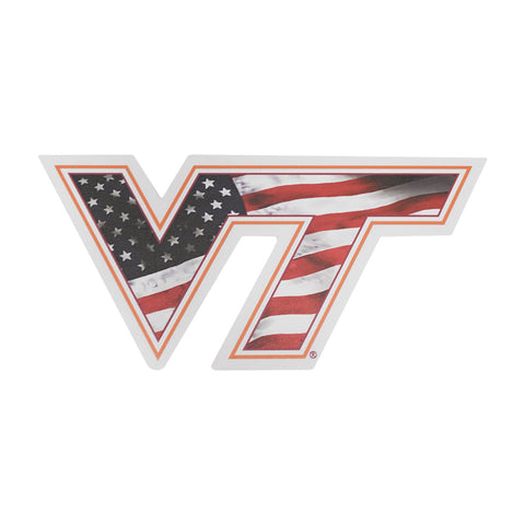 Virginia Tech Logo Flag Fill Decal:  6"