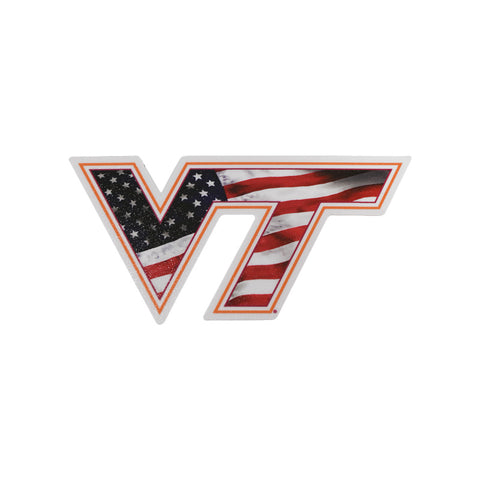 Virginia Tech Logo Flag Rugged Decal Sticker