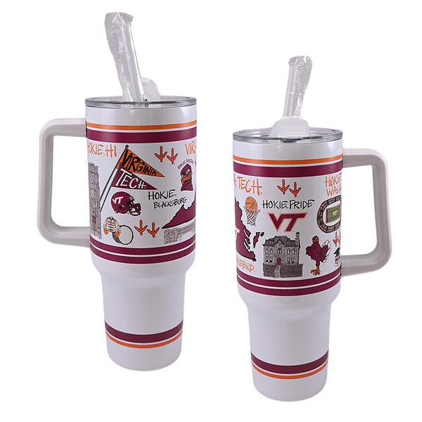 Virginia Tech Marks Tumbler with Straw 40 oz. – Campus Emporium
