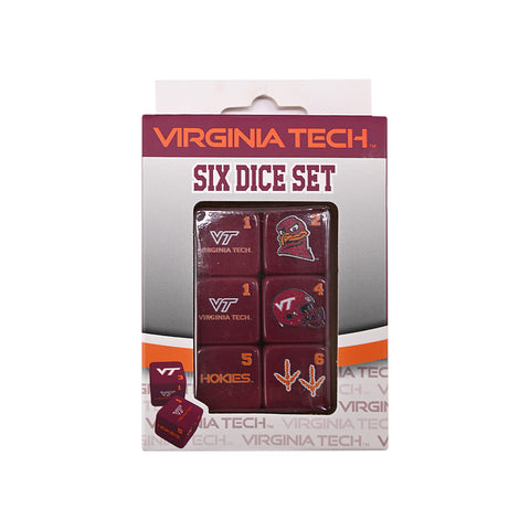 Virginia Tech Maroon Dice Set