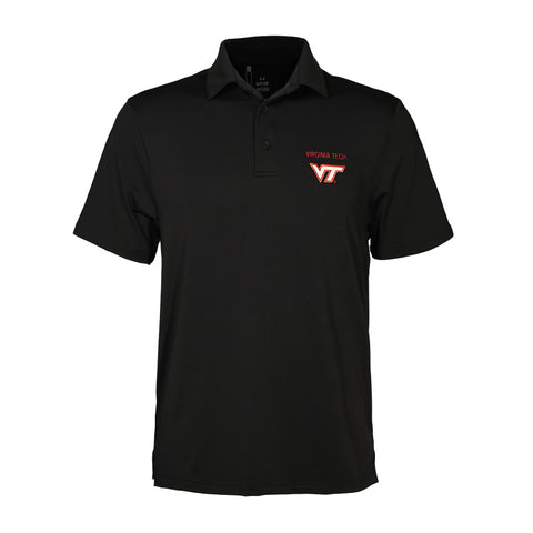 Virginia Tech Men's 2025 T2 Performance Polo: Black by Under Armour