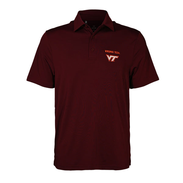 Virginia Tech Men's 2025 T2 Performance Polo: Maroon by Under Armour – Campus Em