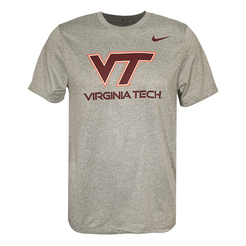 Virginia Tech Men's 2026 Dri-FIT Legend T-Shirt: Heather Gray by Nike