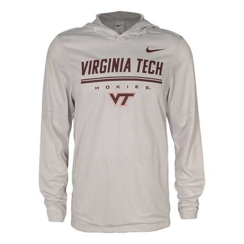 Virginia Tech Men's 2026 Dri-FIT Lightweight Hooded Long-Sleeve Top: Photon Dust by Nike