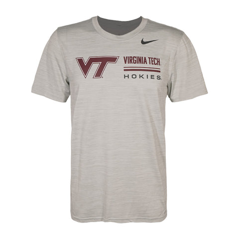Virginia Tech Men's 2026 Team Issue Dri-FIT Velocity Legend T-Shirt: Photon White by Nike