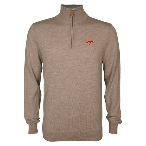 Virginia Tech Men's Australian Cashmere Touch Quarter-Zip by Collars and Co.