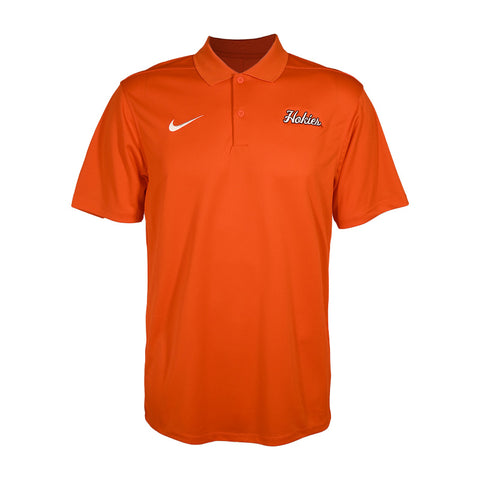 Virginia Tech Men's Coaches Victory Solid Polo: Orange by Nike