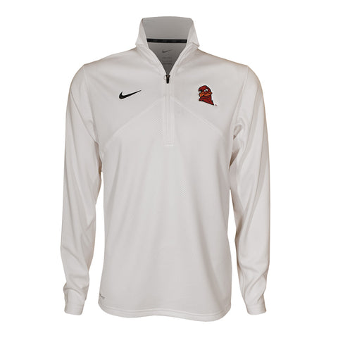Virginia Tech Men's Dri-FIT HokieBird Training 1/4 Zip Top: White by Nike