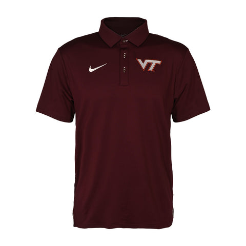 Virginia Tech Men's Dri-FIT Tour Polo: Maroon by Nike