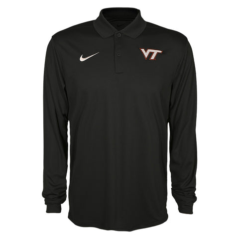 Virginia Tech Men's Dri-FIT Victory Long-Sleeved Polo by Nike