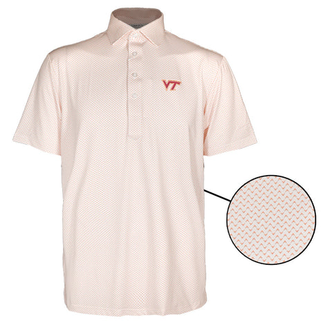 Virginia Tech Men's Featherweight Flex Polo: Orange Pulse by Collars & Co.