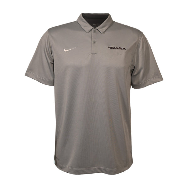 Virginia Tech Men's Heathered Dry Polo: Flat Silver by Nike – Campus Emporium