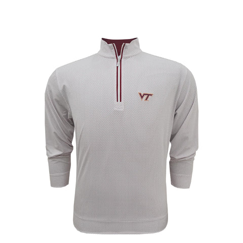 Virginia Tech Men's Lightweight Checkered Quarter-Zip by Horn Legend