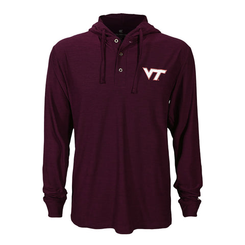 Virginia Tech Men's Oh, Snap! Hooded Henley