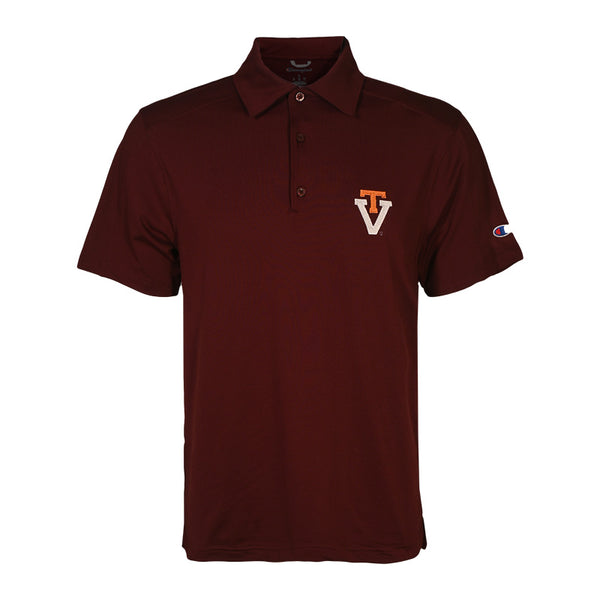 Virginia Tech Men's Soft Touch Vault Logo Polo: Maroon by Champion ...