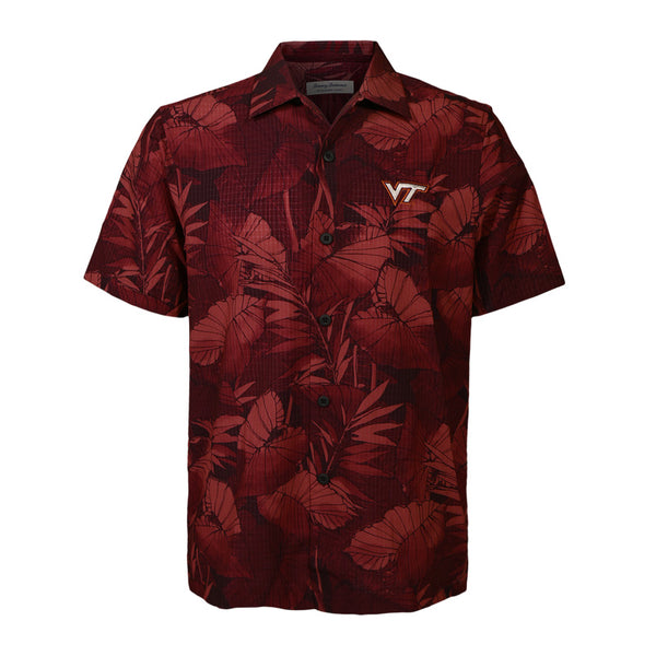 Virginia Tech Men's Sport Bahama Coast Nuevo Fronds Camp Shirt by Tomm – Campus