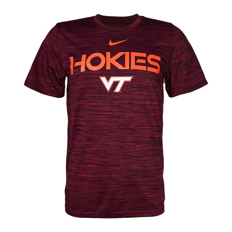 Virginia Tech Men's Team Issue Dri-FIT Velocity Legend T-Shirt: Maroon