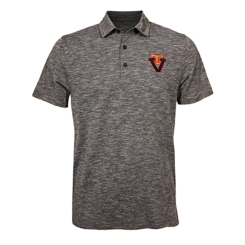 Virginia Tech Men's Vault Logo Micro Mesh Polo: Charcoal by Champion