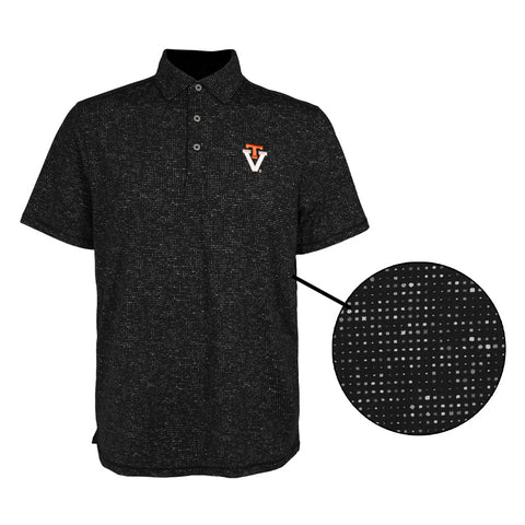 Virginia Tech Men's Vault Logo Palm Dunes Polo: Jet Black by Tommy Bahama