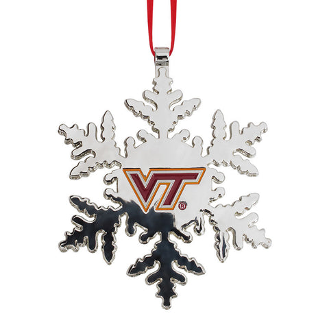 Virginia Tech  Metal Snowflake Ornament