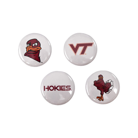 Virginia Tech Mini Buttons: Pack of 4