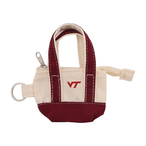 Virginia Tech Mini Tote Keychain Coin Purse