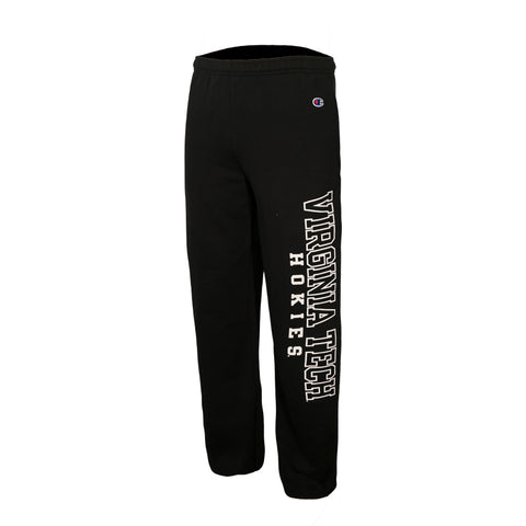Virginia Tech Open Bottom Sweatpants: Black by Champion