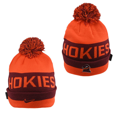 Virginia Tech Peak Utility Cuff Beanie with Pom by Nike