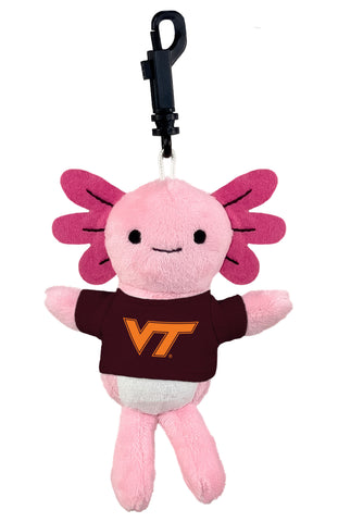 Virginia Tech Plush Axolotl Keychain
