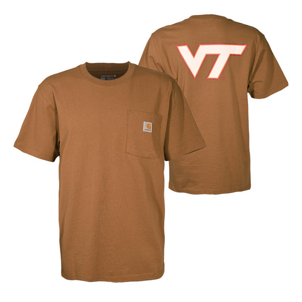 Virginia Tech Pocket T-Shirt: Carhartt Brown by Carhartt – Campus Emporium