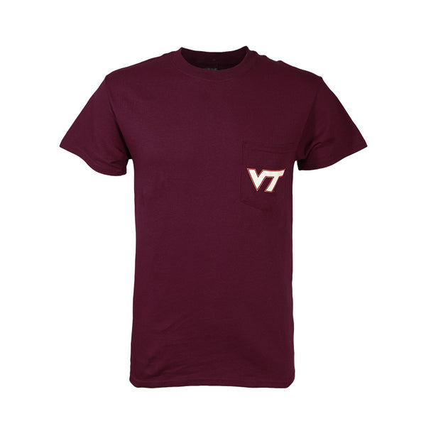 Virginia Tech Pocket T-Shirt: Maroon – Campus Emporium