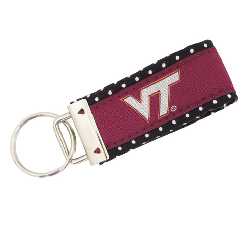 Virginia Tech Polka Dot Keychain