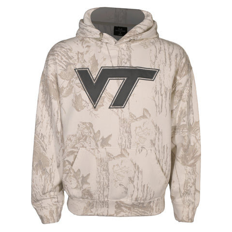 Virginia Tech Real Tree Camo Hooded Sweatshirt: Gray Snow