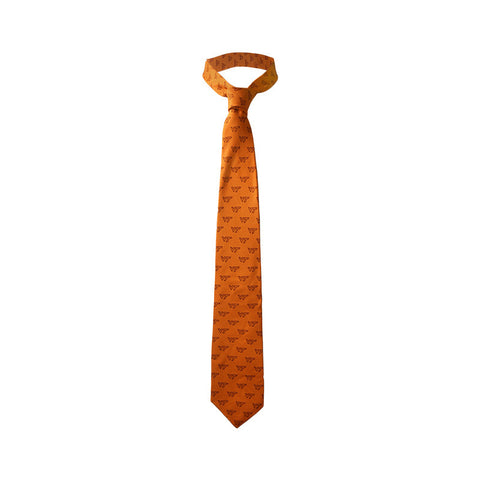 Virginia Tech Repeat University Logo Tie: Orange