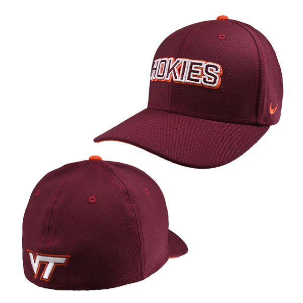 Virginia Tech Rise Hokies Swoosh Flex Fitted Hat: Maroon by Nike – Campus Empori