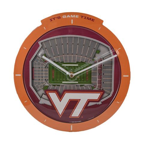 Virginia Tech Stadiumview Wall Clock